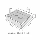 Countertop Support Square in Basalt Black Ban Viadurini