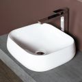 Modern Design White Ceramic Square Countertop Washbasin - Papavero