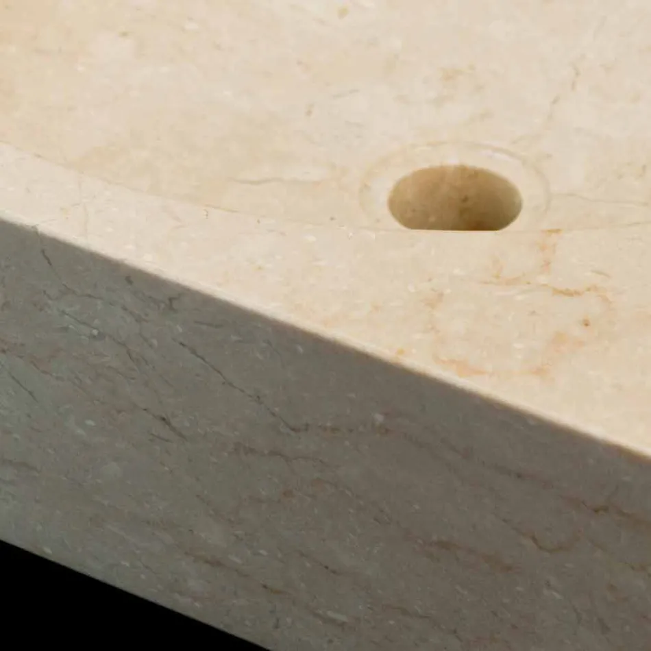 Washbasin square supporting natural stone Jiny White Viadurini