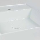 Modern Square Ceramic Countertop Washbasin Made in Italy - Piacione Viadurini