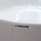 Modern Square Ceramic Countertop Washbasin Made in Italy - Piacione Viadurini
