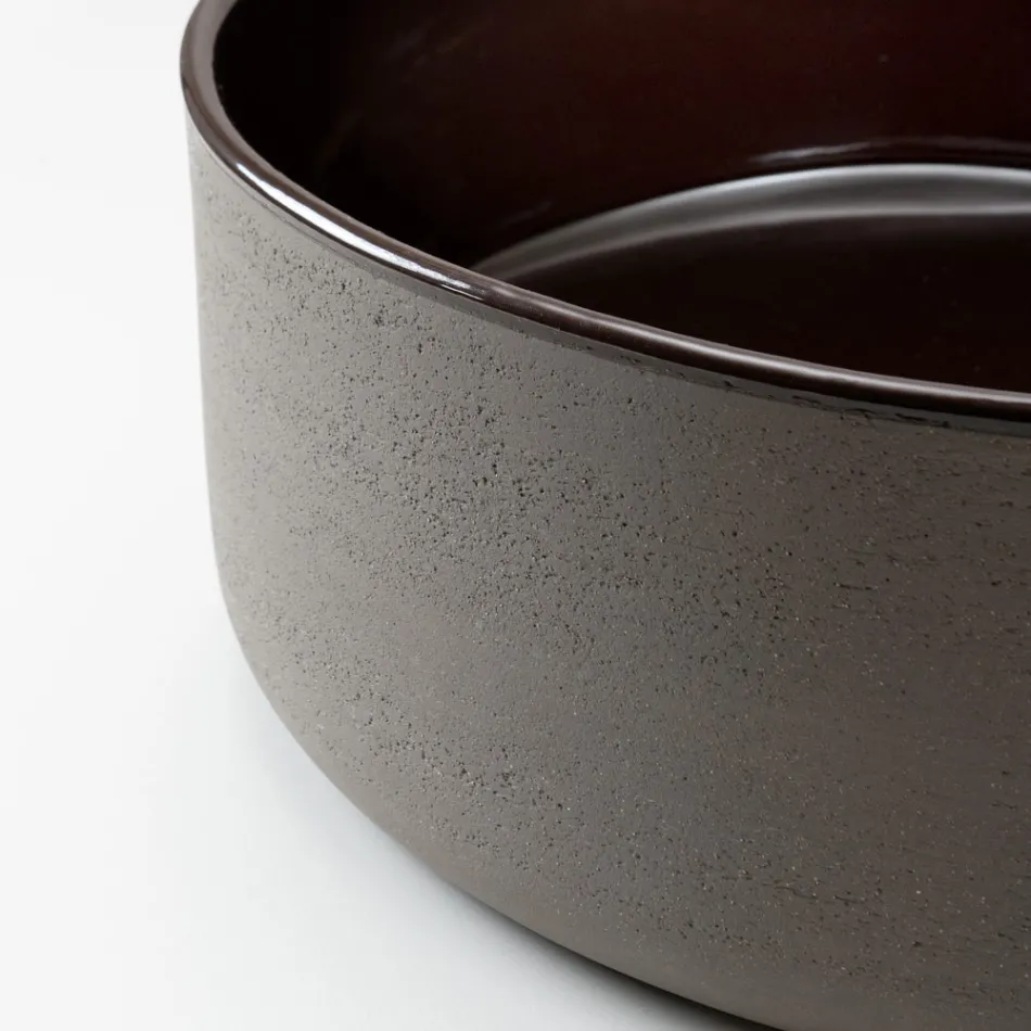 Countertop Washbasin Made of Natural Earth in Various Finishes - Balance Viadurini