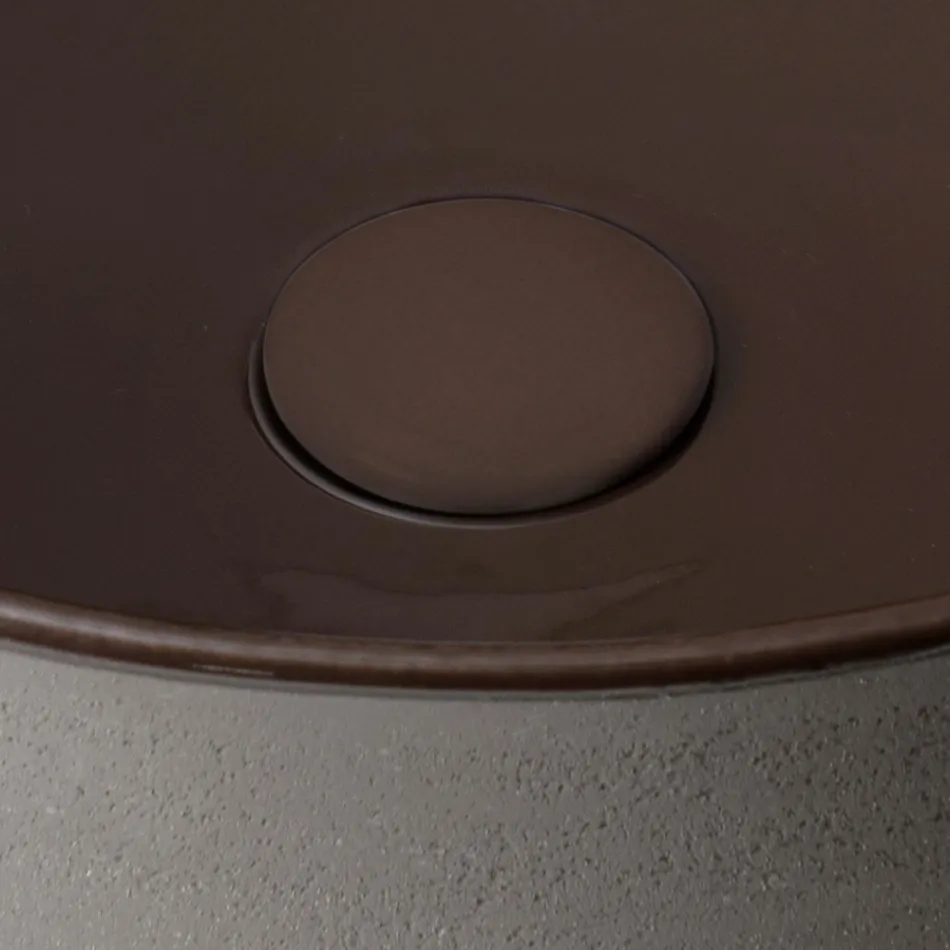 Countertop Washbasin Made of Natural Earth in Various Finishes - Balance Viadurini