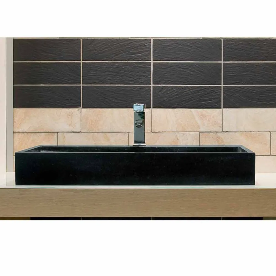 Countertop Rectangular support in Basalt Black Chao Viadurini