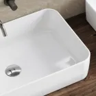 Aster Rectangular Ceramic Countertop Washbasin with a Modern Design Viadurini