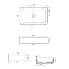 Aster Rectangular Ceramic Countertop Washbasin with a Modern Design Viadurini