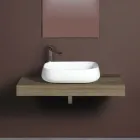 Rectangular Ceramic Countertop Washbasin with a Modern Design - Papavero Viadurini