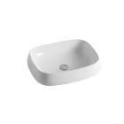 Rectangular Ceramic Countertop Washbasin with a Modern Design - Papavero Viadurini