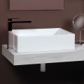 Rectangular Ceramic Countertop Washbasin with a Modern Design - Papavero