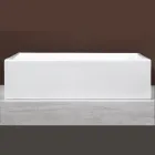 Rectangular Ceramic Countertop Washbasin with a Modern Design - Papavero Viadurini