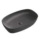 Aster Rectangular Countertop Washbasin in Matte Black and White Ceramic Viadurini
