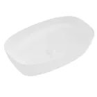 Aster Rectangular Countertop Washbasin in Matte Black and White Ceramic Viadurini