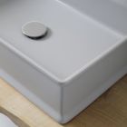 Rectangular Countertop Washbasin in Matt Ceramic Made in Italy - Debora Viadurini