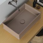 Rectangular Countertop Washbasin in Matt Ceramic Made in Italy - Debora Viadurini