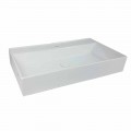 Rectangular Countertop Washbasin L 80 cm in Ceramic Made in Italy - Piacione