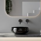 Round Countertop Washbasin in Colored Ceramic Made in Italy - Bowl Viadurini