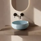 Round Countertop Washbasin in Colored Ceramic Made in Italy - Bowl Viadurini