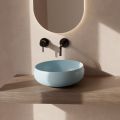Round Countertop Washbasin in Colored Ceramic Made in Italy - Bowl