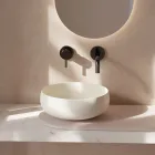 Round Countertop Washbasin in Colored Ceramic Made in Italy - Bowl Viadurini