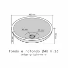 Countertop Support Round Black Stone Natural Raw Outside Pai Viadurini