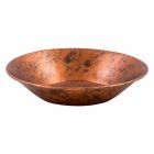Round countertop washbasin in copper produced by hand, Palosco Viadurini