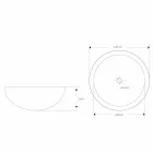 Round Countertop Washbasin Handmade in White Marble - Linen Viadurini