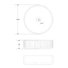 Round Countertop Washbasin Made of Travertine Marble - Cattleya Viadurini