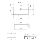 Aster Square Countertop Washbasin in White Ceramic with Tap Hole Viadurini