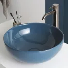 Round Countertop Washbasin in Glossy Ceramic Made in Italy - Chicco Viadurini