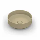 Round modern ceramic countertop washbasin made in Italy, Yoel Viadurini