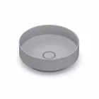 Round modern ceramic countertop washbasin made in Italy, Yoel Viadurini
