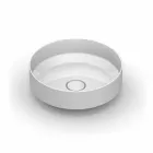 Round modern ceramic countertop washbasin made in Italy, Yoel Viadurini