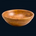 Round countertop washbasin made of teak wood Kobe, unique piece