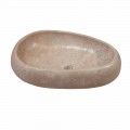 Natural beige stone round countertop washbasin Waka