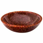 Round countertop washbasin in artificial resin and Nube stone Viadurini