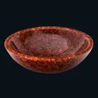 Round countertop washbasin in artificial resin and Nube stone Viadurini