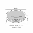 Countertop Support Tondo Honey with Outside Polished Nusa Viadurini