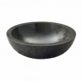 Natural black stone round Countertop washbasin Nusa  