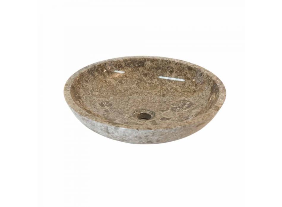 Washbasin round support, unique, natural stone Ziva Viadurini