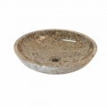 Round natural stone washbasin Ziva, modern design