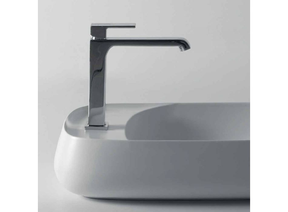 Ceramic countertop washbasin L 80cm made in Italy, Gaiola Viadurini