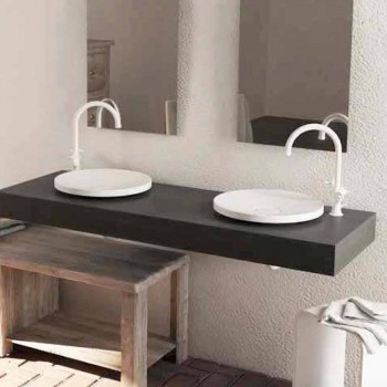 Freestanding round design washbasin made in Italy Crema