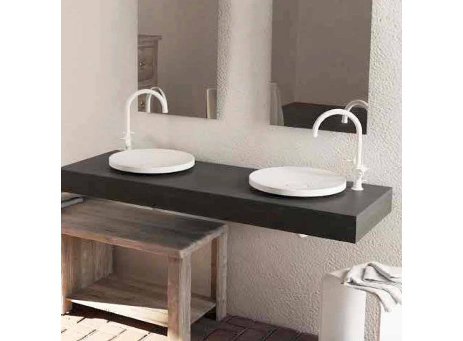 Freestanding round design washbasin made in Italy Crema Viadurini