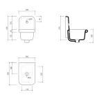 White and Colored Ceramic Bathroom Washbasin 26 cm Vintage Style - Jordan Viadurini