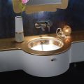 Built-in Bathroom Sink in Hand-Cast Fire Clay Made in Italy - Erioli