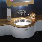Built-in Bathroom Sink in Hand-Cast Fire Clay Made in Italy - Erioli Viadurini
