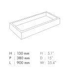 Rectangular Bathroom Washbasin in Porcelain Stoneware Made in Italy - Ludmilla Viadurini