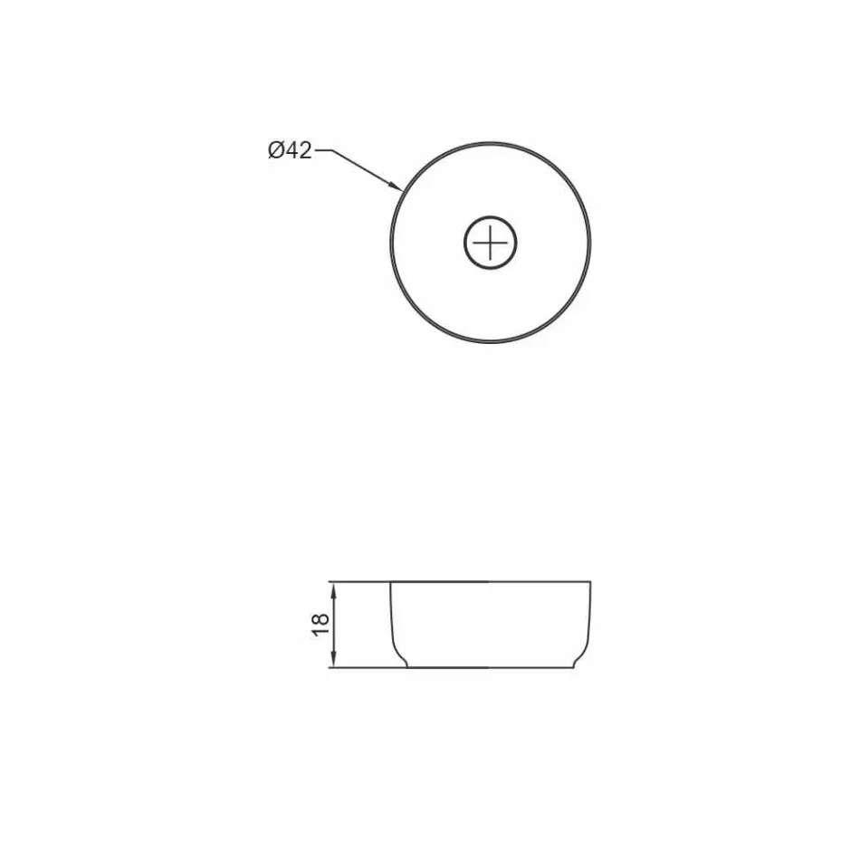 Modern design round washbasin freestanding made Italy Dalmine Viadurini