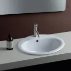 Modern Design White Ceramic Countertop Sink - Papavero Viadurini
