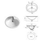 Modern Design White Ceramic Countertop Sink - Papavero Viadurini